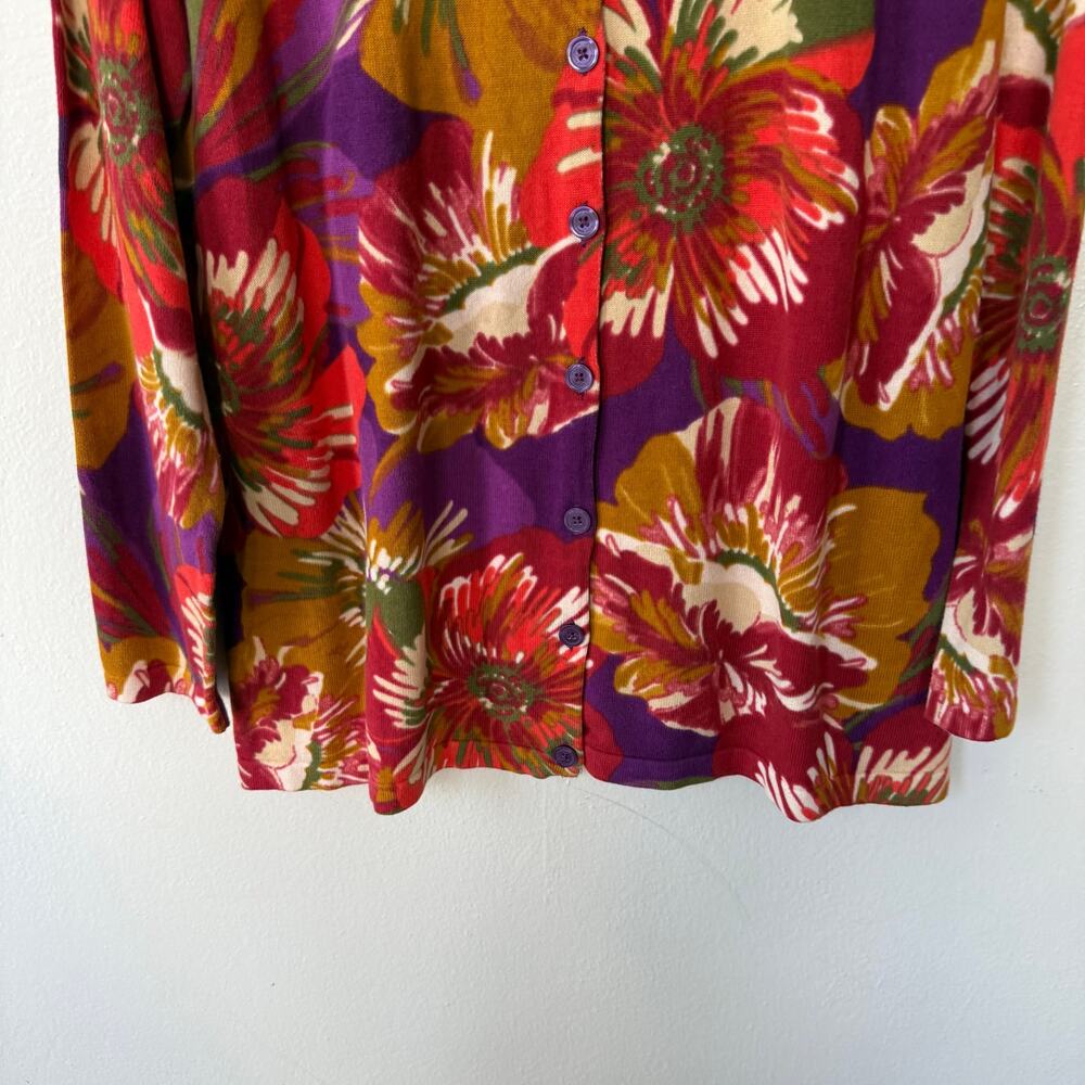 NWOT Isaac Mizrahi Crewneck Buttondown cardigan size M - Picture 5 of 10